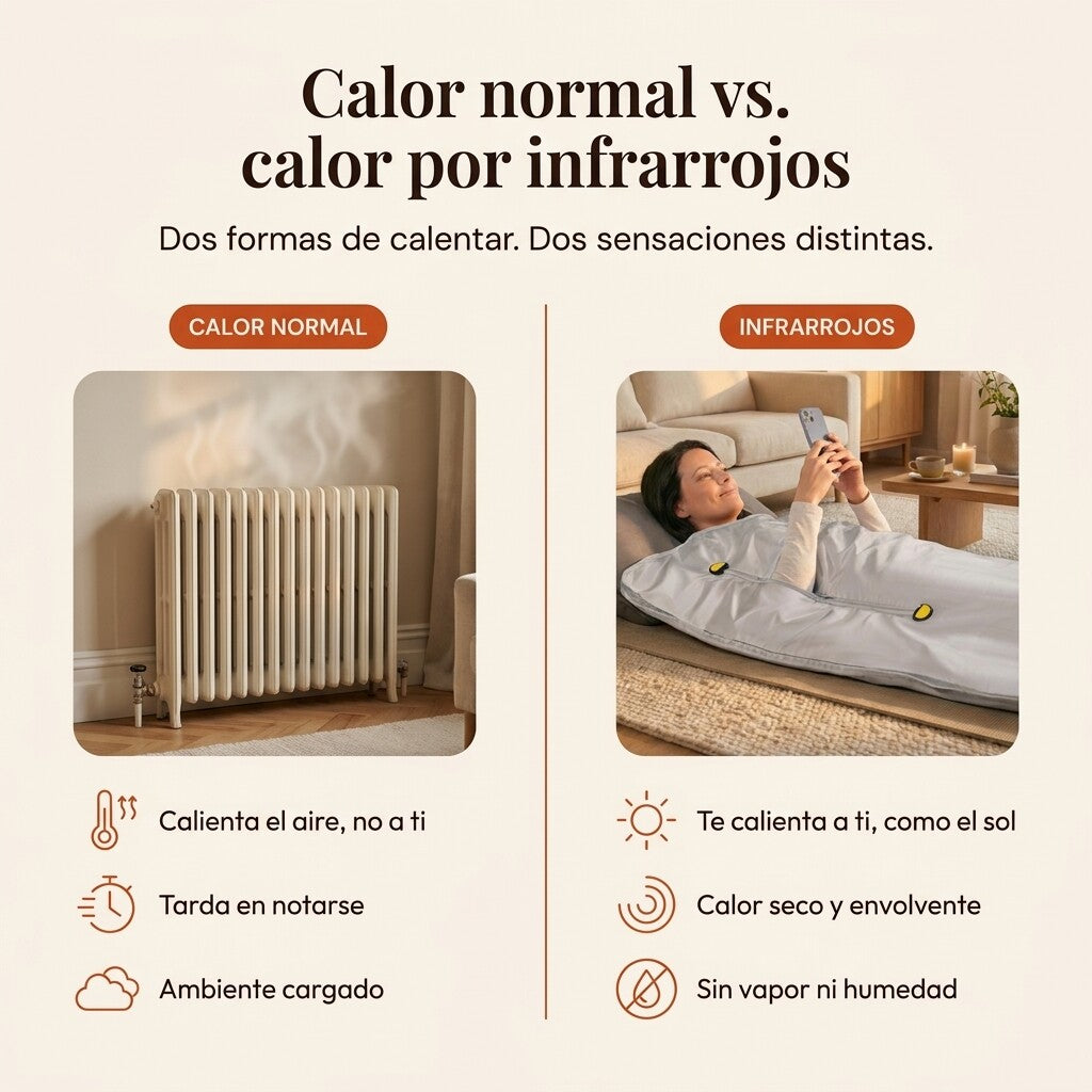 Calor normal frente a calor por infrarrojos